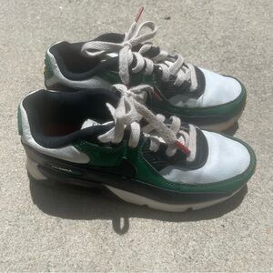 Nike Air Max 90 Leather Platinum Gorge Green Sneaker 2Y